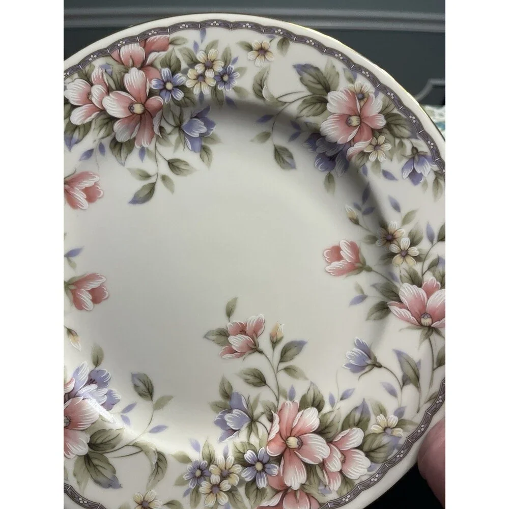 Andrea by Sadek Floral 11” Cake Dessert Plate With Server Spatula